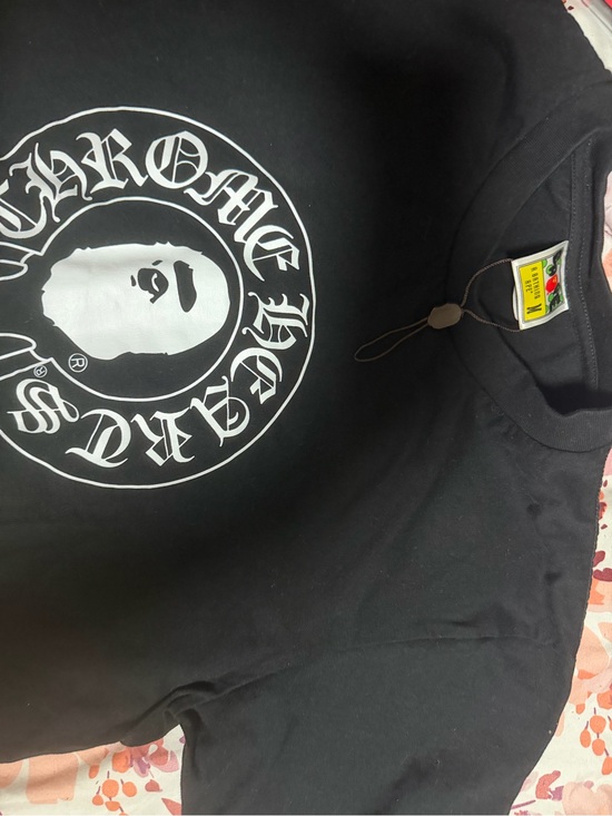 Chrome Hearts Tops - Chrome Hearts Black Tee with White Circular Logo